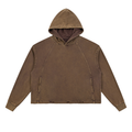Vintage Washed Frayed-Hem Hoodie