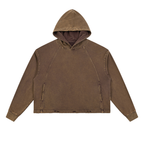 Vintage Washed Frayed-Hem Hoodie