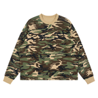 Waffle Knit Boxy Long Sleeve Tee