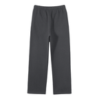 Unisex Solid Color Fleece Straight Leg Pants