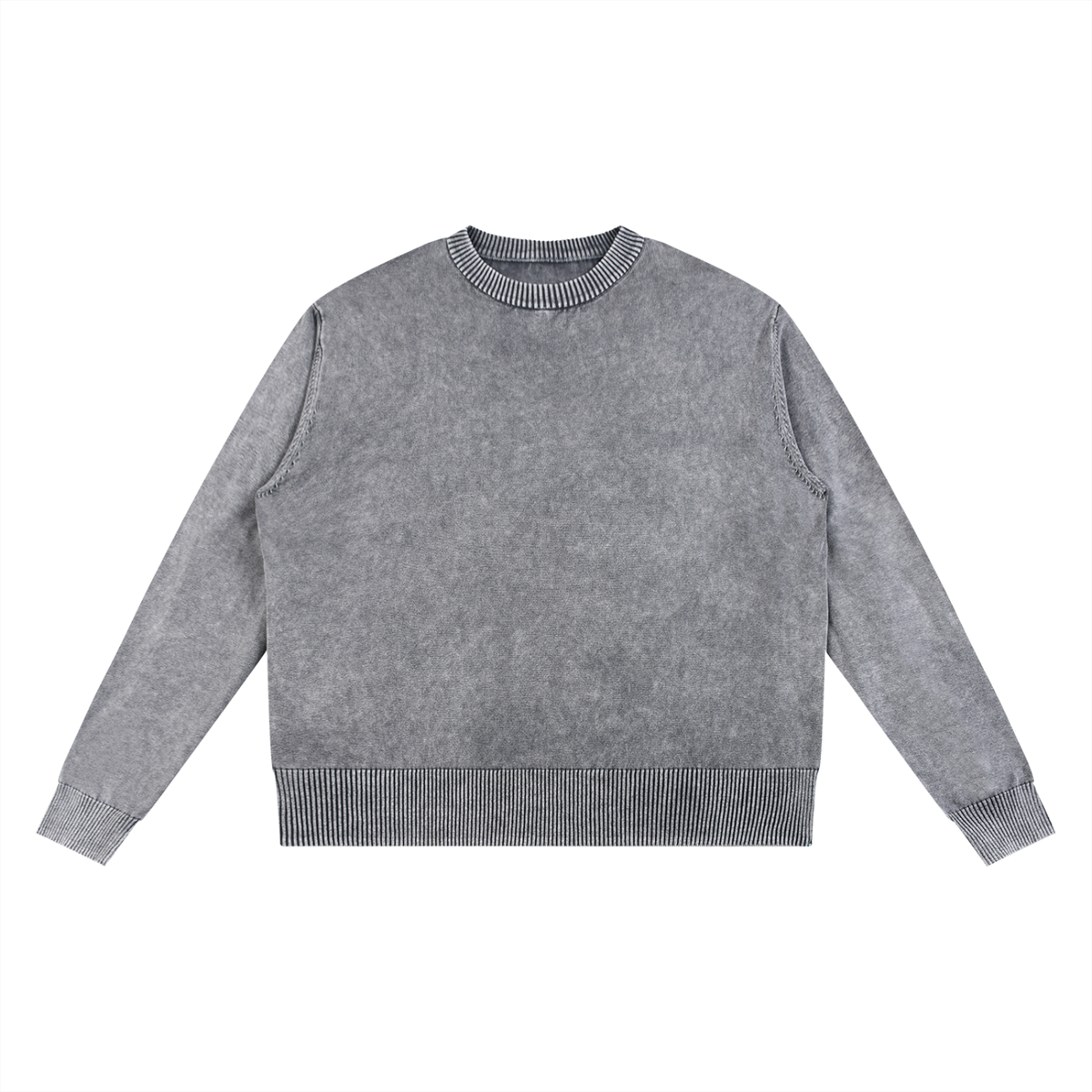 Mineral Wash Oversized Crew Sweater