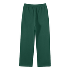 Unisex Solid Color Fleece Straight Leg Pants