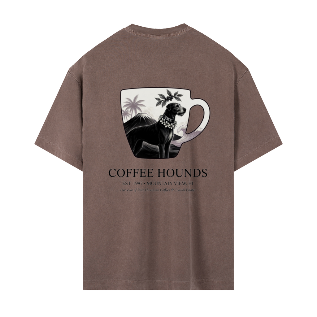Coffee Hounds Vintage Washed Oversized Tee