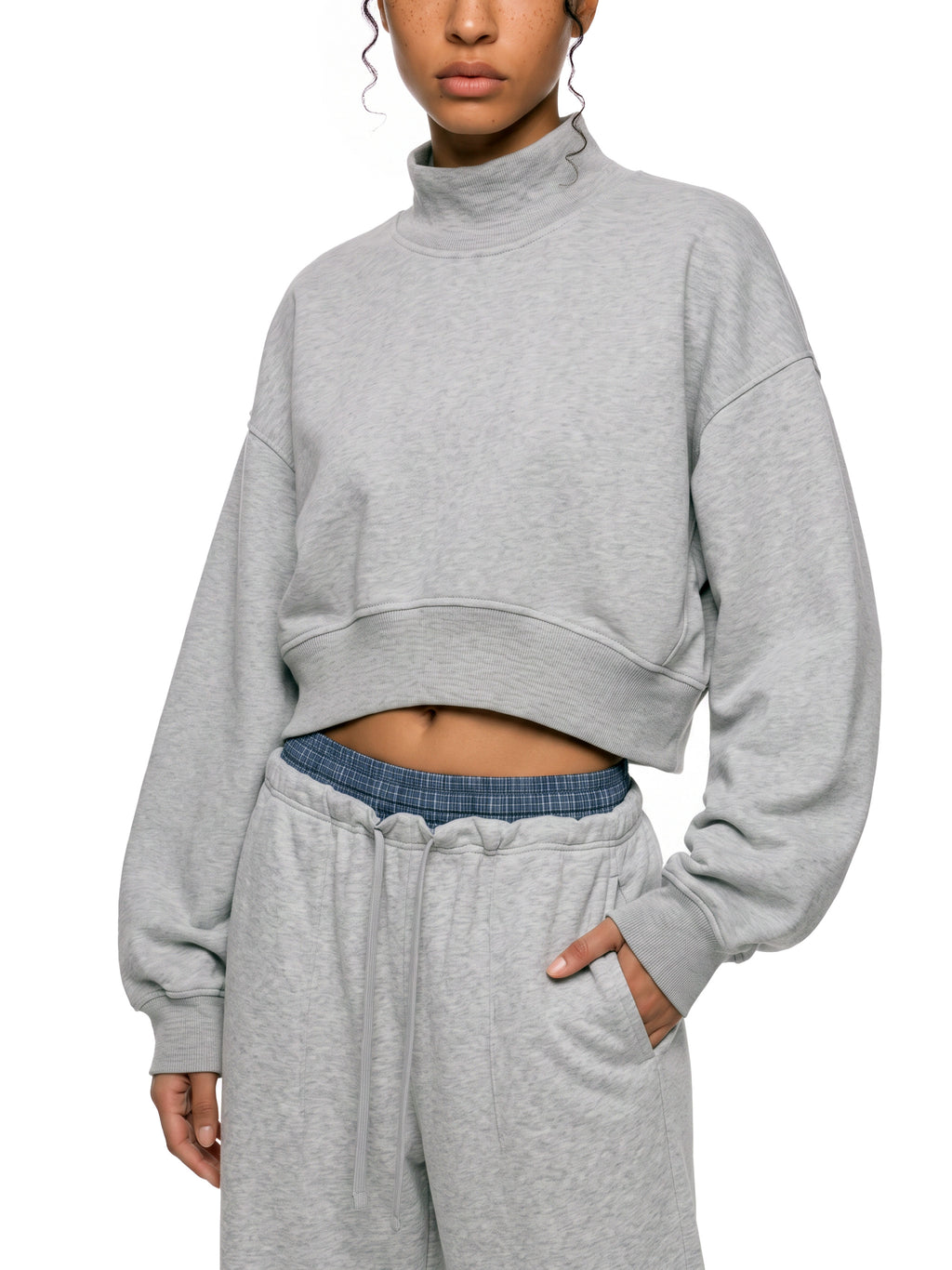 WMNS Crop Mock Neck Sweatshirt