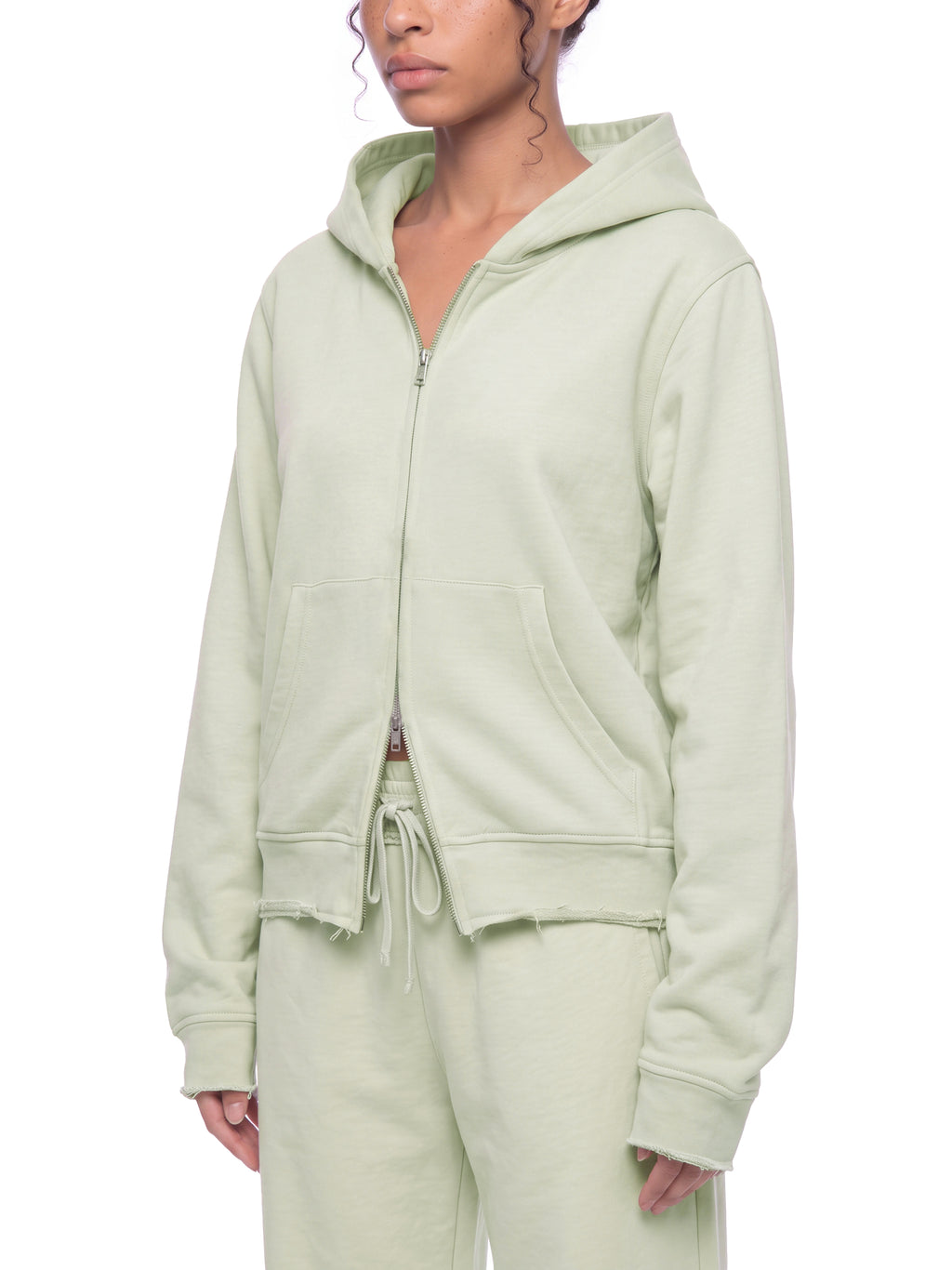 WMNS Raw Edge Full Zip Hoodie